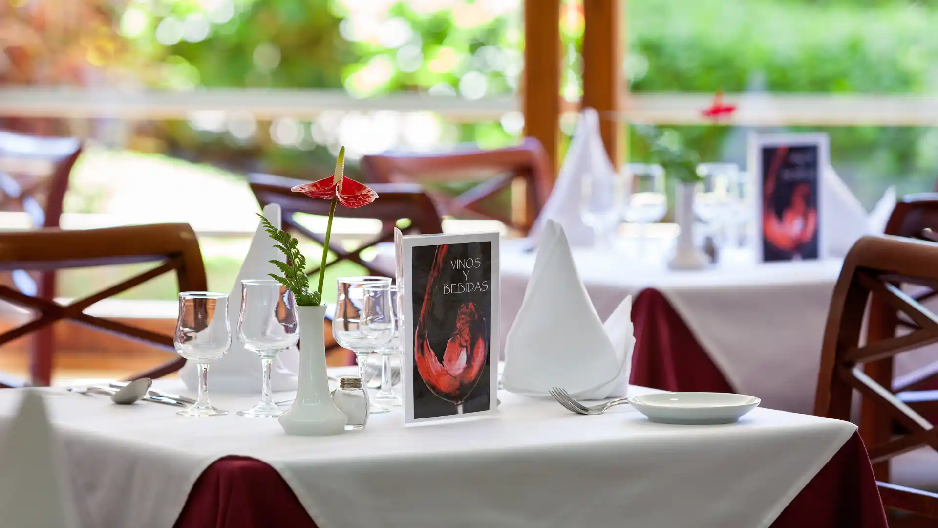 Restauranttisch in den Apartamentos Masaru